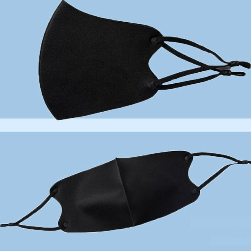 1/5 pièces noir bouche masques pour femmes hommes couverture extérieure bouche masque lavable réutilisable boucles d'oreille réglable masque Mascarilla