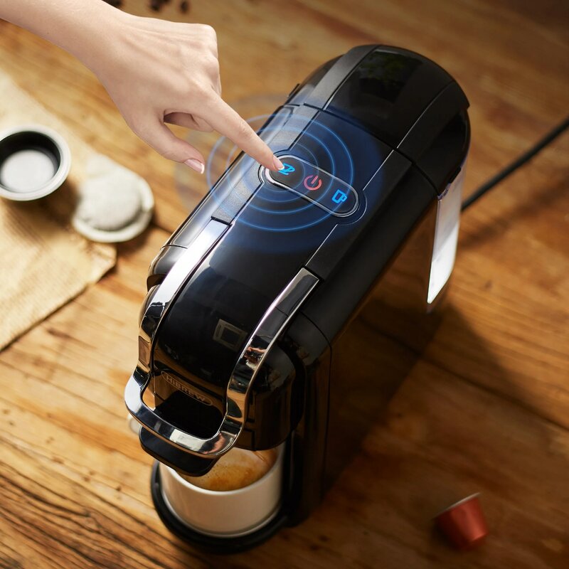 HiBREW – Machine à café Expresso 19Bar 4 en 1, appareil à capsules multiples en acier inoxydable, pour faire mousser le lait chaud et froid