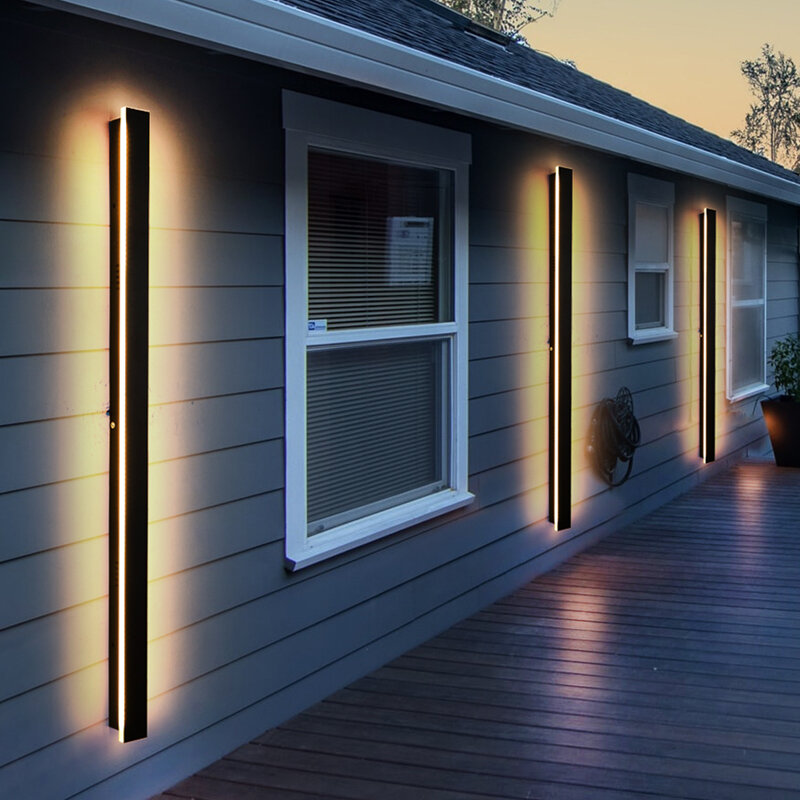 Luz de pared exterior moderna impermeable IP65, accesorios de lámpara de pared para porche y jardín, decoración de puerta delantera de garaje, iluminación de pared antiagua