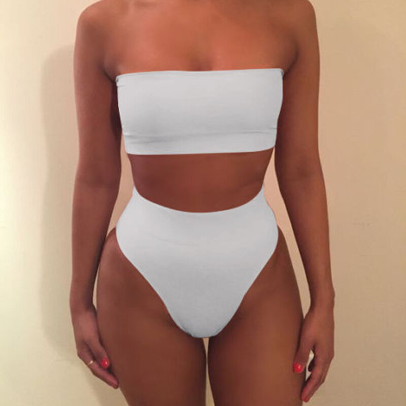 Bikini Bandage de talla grande para mujer, traje de baño push up sexi para playa y piscina