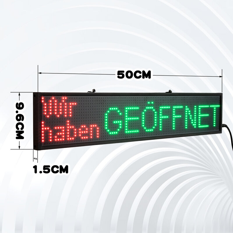 P5 50CM przewijany tablica ogłoszeń znak informacyjny w pełnym kolorze Wi-Fi programowalna reklama tablica Led dla sklep kawiarni