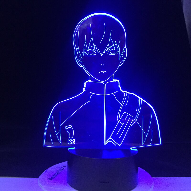 Haikyuu tobo KAGEYAMA 3D Anime lampa Led Illusion lampki nocne Haikyuu Led lampka zmieniająca kolor do dekoracja sypialni