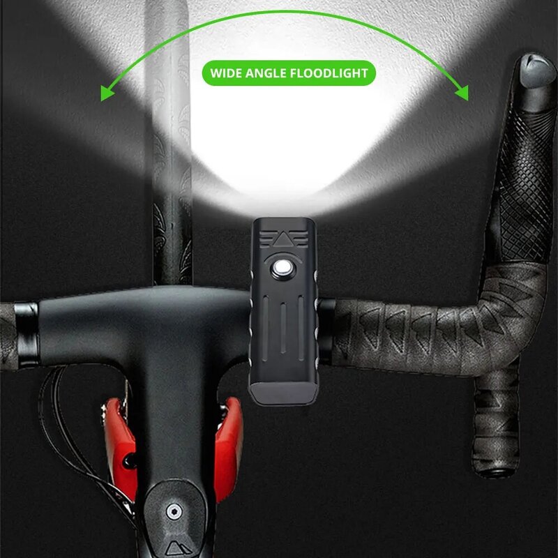 10000mAh 자전거 라이트 USB 충전식 5000 루멘 자전거 헤드라이트, 6T6 LED 슈퍼 브라이트 손전등, 전면 및 후면 조명