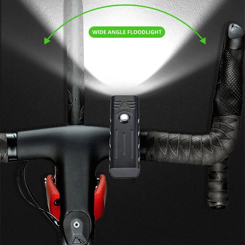 10000Mah Fiets Licht Usb Oplaadbare 5000 Lumen Fiets Koplamp 6T6 Led Super Heldere Zaklamp Koplampen En Back Rear licht