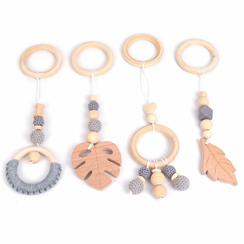 2024 New 4 Pcs Baby Sensory Toys Stroller Ornaments Rattle for Play Gym Frame Activity Hanging Pendants Fitness Rack Decoratin