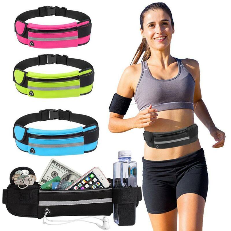 Riñonera deportiva resistente al agua Unisex, bolsa de cintura de diseño delicado, portátil, para correr, gimnasio y Fitness