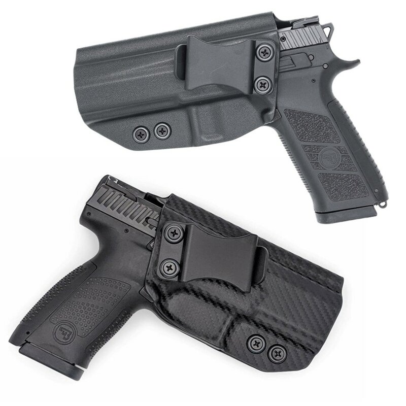 Carbon fiber Kydex IWB Holster For CZ P07 P09 P10 C F SC sub compact Full Size Mag Carrier holders charger port Inside Carry