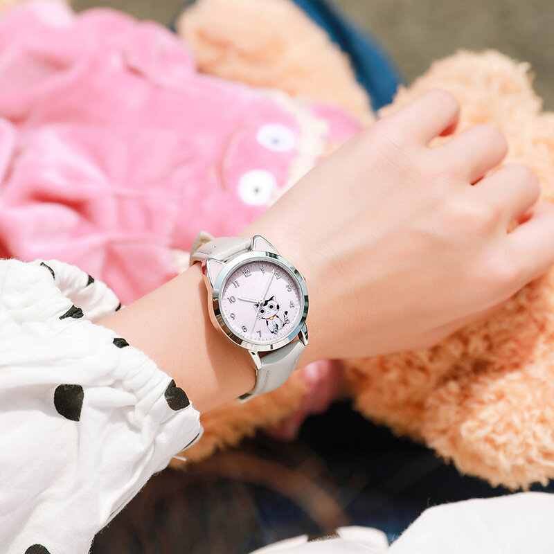 UTHAI 귀여운 아날로그 쿼츠 시계, 어린이 학생 소녀, BK44