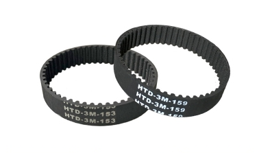 HTD3M-150/153/156/159/162/180/183/186/189 Rubber Timing Belt Hitam 3mm 1Pc
