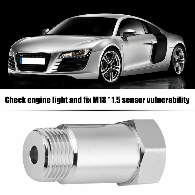 Extensor do sensor do oxigênio para o motor do carro, sensor do O2, espaçador, adaptador, luz da verificação do motor, eliminador, conversor, CEL, M18X1.5, 1-20Pcs