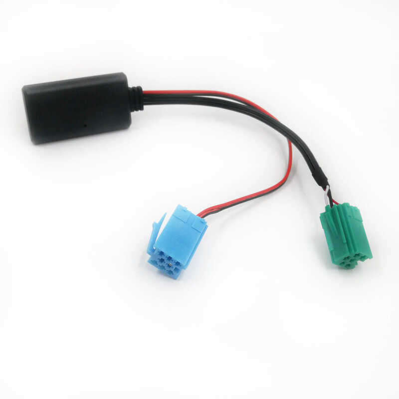 Biurlink-Mini adaptador de Cable auxiliar para Radio de coche Renault, adaptador de Cable con Bluetooth 5,0, ISO, 6 pines, 8 pines, color verde y azul