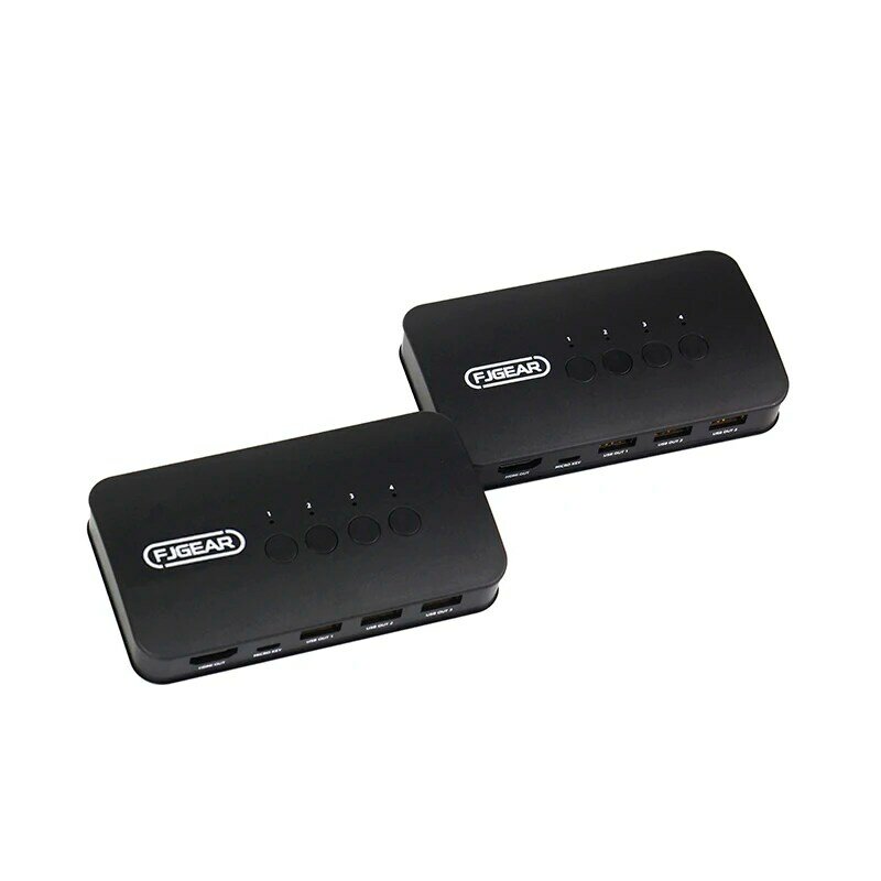 KVM Switch HDMI USB Sharer Multi-อุปกรณ์โฮสต์คอมพิวเตอร์หุ้นจอแสดงผล USB เครื่องพิมพ์เมาส์คีย์บอร์ด U Disk 4ใน1Out