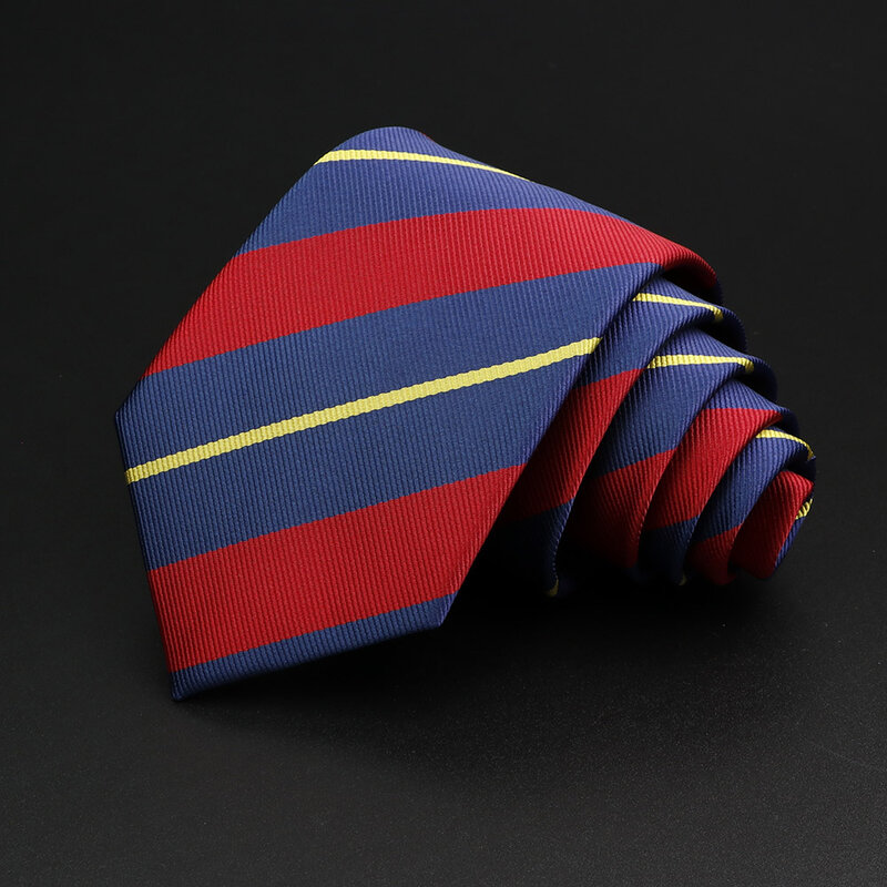 Nowy męski krawat klasyczny krawat 7cm żakardowy czerwony niebieski zielony krawat odzież na co dzień krawat wesele akcesoria do sukni prezent dla człowieka