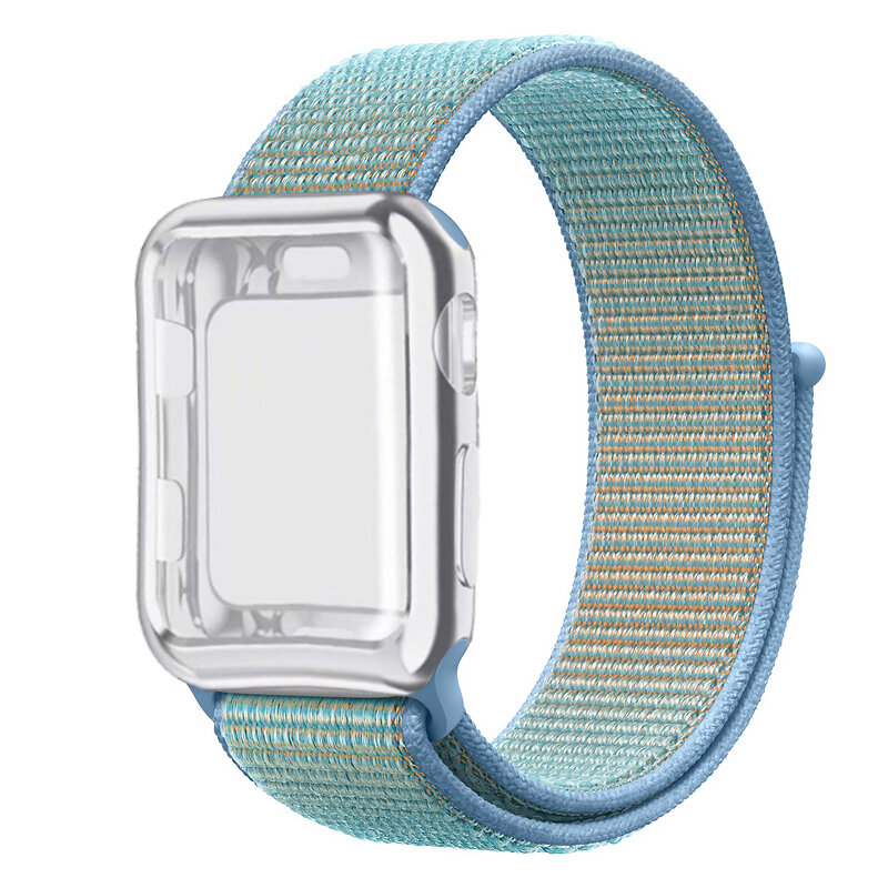 Bracelet de boucle de Sport pour Apple bracelet de montre étui 44mm 40mm 38mm 42mm iWatch 4 3 2 sport bracelet Apple montre 4 étui protecteur d'écran