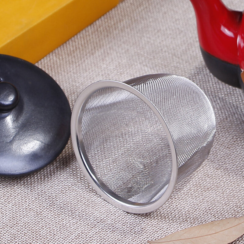 Infusor de té de malla de acero inoxidable reutilizable, colador de té, tetera, filtro de especias, accesorios de cocina