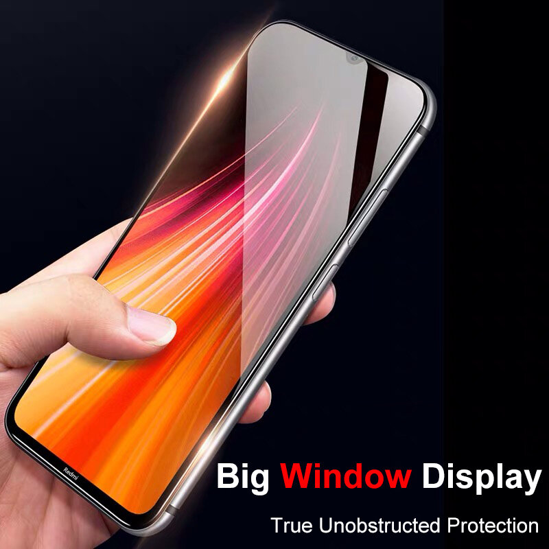Vidrio templado de cobertura completa curvada 100D para Xiaomi Redmi 8 7 Note 8 7 6 Pro, Protector de pantalla de cristal para Redmi 6A 7A 8A