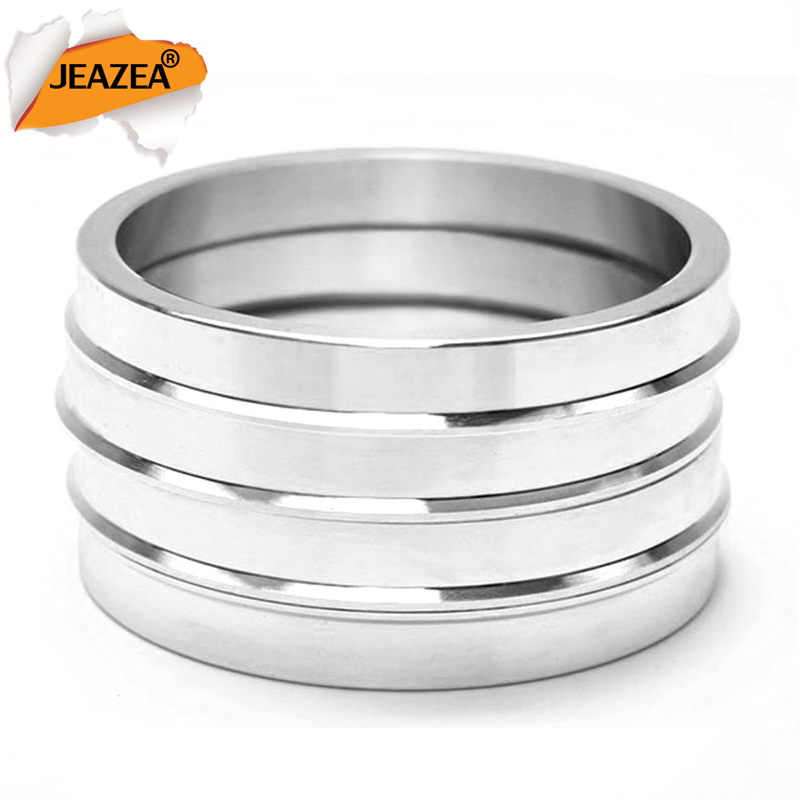 JEAZEA 4 sztuk uniwersalny stop aluminium srebrny pierścienie centryczne piasty koła samochodu otwór centrum kołnierz OD = 64.1mm ID = 56.1mm