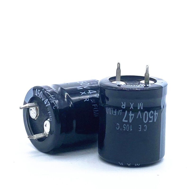 2 pces boa qualidade 450v47uf capacitores eletrolíticos de alumínio do mergulho radial 450v 47uf tolerância 20% tamanho 22x25mm 20%
