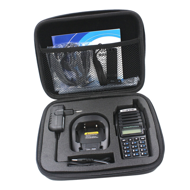 Two-Way Radio Travel Carrying Case Hard Shell for Baofeng UV-82 UV-82HP UV-82L Walkie Talkie and Accessories