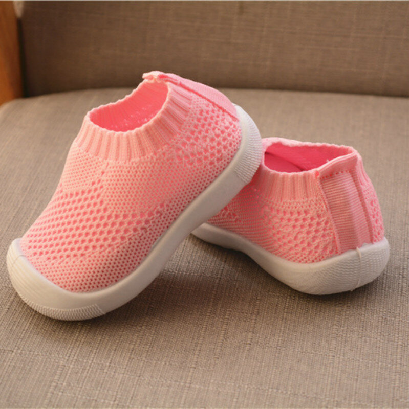 Sepatu Anak Perempuan Balita Bayi Musim Gugur Baru Sepatu Jaring Kasual Anak Laki-laki Perempuan Antilicin Nyaman Alas Lunak Sepatu Bayi Pertama Berjalan