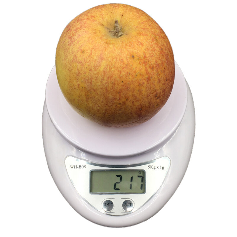 Портативные цифровые весы 5 кг/1 г, светодиодный электронный измеритель веса для почты и продуктов питания, кухонные светодиодные электронн...