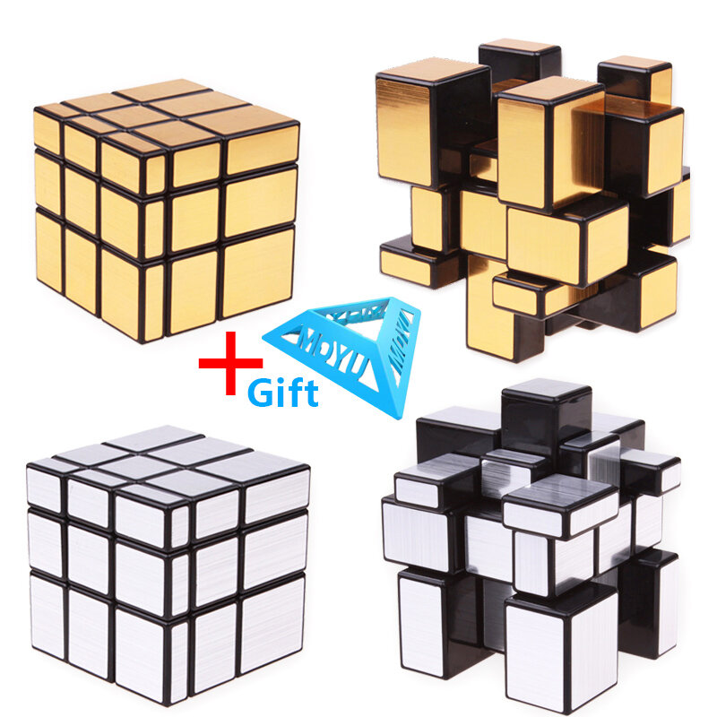 Cubo de espelho 3x3 cubo mágico fundido revestido quebra-cabeça velocidade profissional cubos magico educação brinquedos para crianças cubos espelho