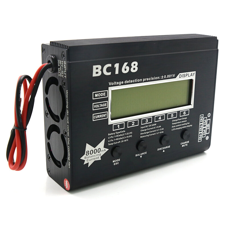 AOK BC168 1-6S 8A 200W Super Speed LCD Intellective Balance Charger/Discharger for Lipo Battery Rc Toys