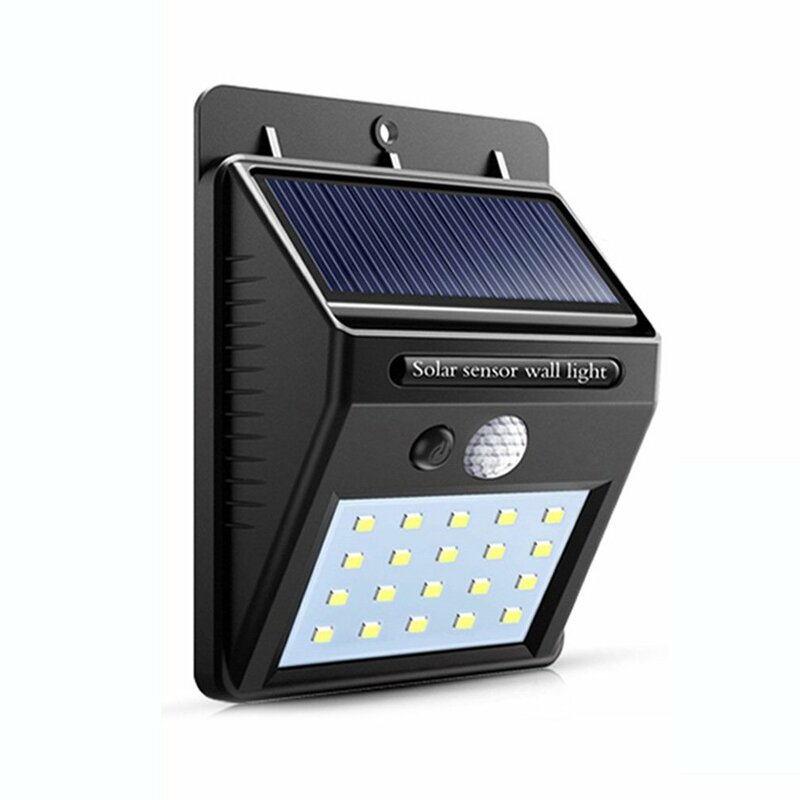 LED ضوء Waterproofx 20 LED الشمسية الاستشعار ضوء استشعار الحركة الجدار ضوء في الهواء الطلق حديقة ساحة الشوارع مصباح توفير الطاقة معلقة