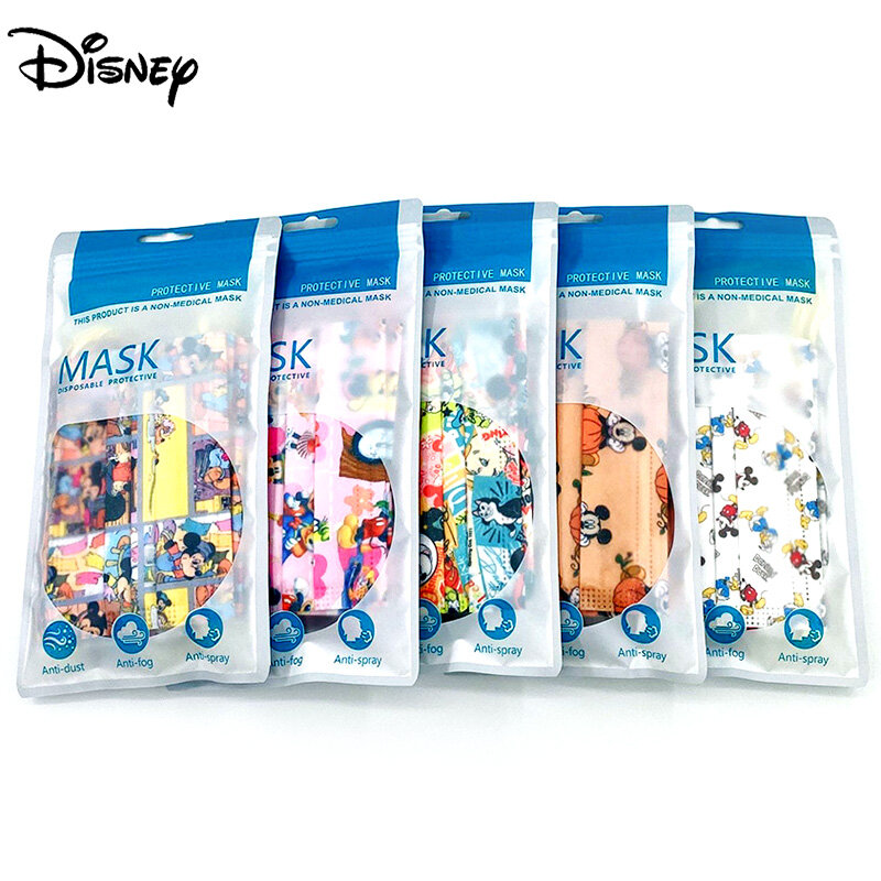 Disney-mascarilla desechable con estampado de Mickey para adulto, máscara de niño de 3 capas, no tejida, protectora, transpirable, moderna