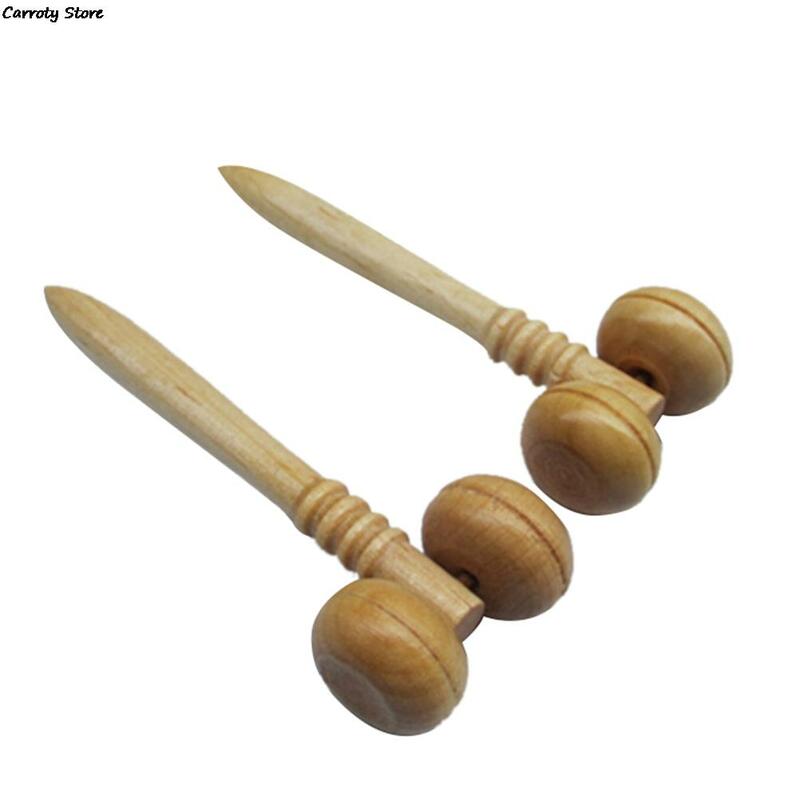 Relaxing Neck Chin Massage Slimming Tools Health Care Face-lift Wooden Eyes Face Roller Massager Primary Wood Color
