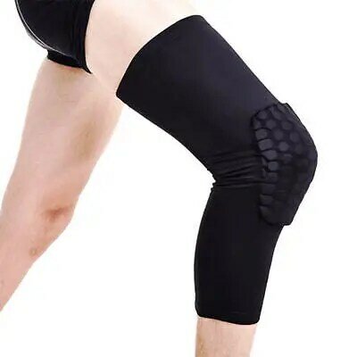 Sports Honeycomb Long Knee Support, Professional Brace Pad Protector, Basketball Leg Sleeve Sports Kneepad New Style 2021