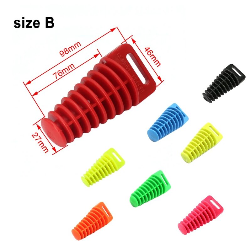 15-62mm 1pc tubo de escape plug motocicleta motocross tubo de escape de borracha plug sangrador de ar escape silenciador lavagem plug tubo protetor