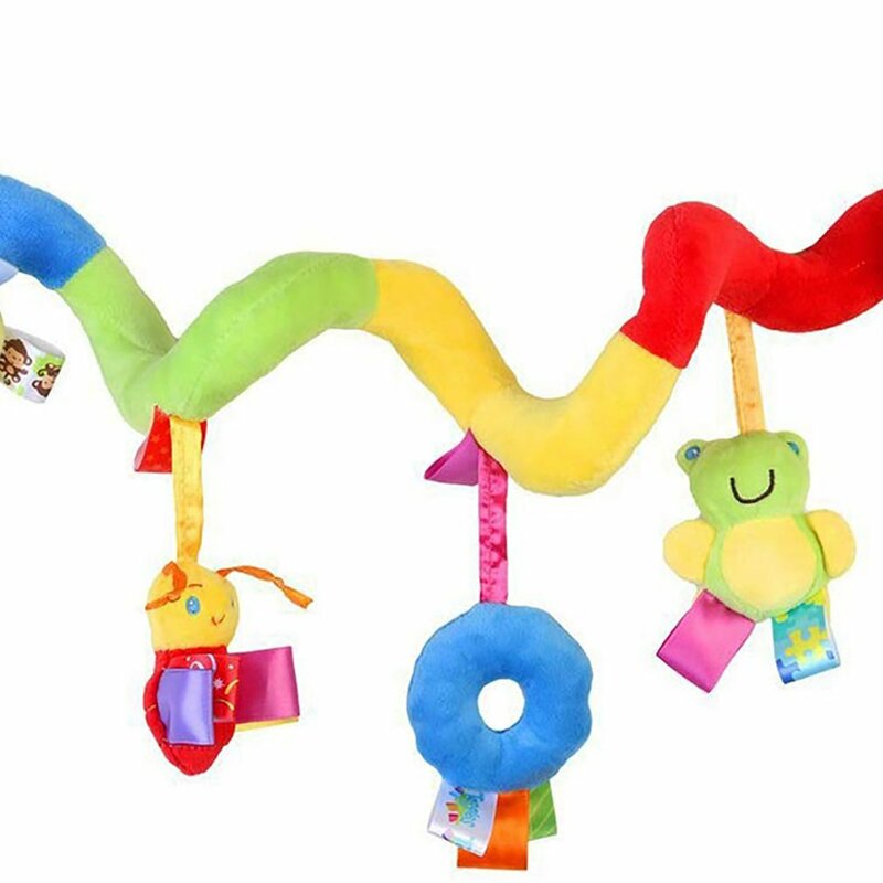 2021hot Baby rasselt Bett glocke Kinderwagen hängende Puppen Lernspiel zeug weiche Handys Autos itz Kinderwagen Spiral krippe Spielzeug für Neugeborene