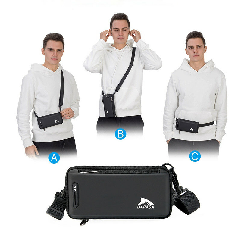 Male Waist Pack Phone Bags Waist Bag Men's Small chest bag Shoulder Crossbody Belt Bag back pack Waterproof Oxford cloth Male W