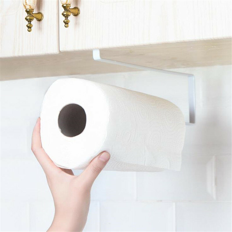 Kitchen Toilet Paper Holder Tissue Holder Hanging Bathroom Toilet Paper Holder Roll Paper Holder Towel Rack Stand Home Organizer