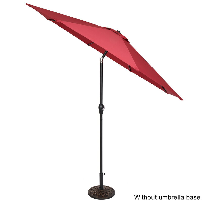 Paraguas Central plegable impermeable, sombrilla de 9 pies, dos colores, almacén de EE. UU.