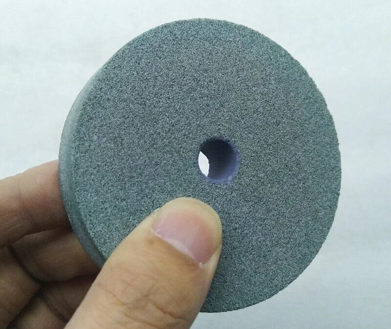Roue de meulage en silicone vert 70 * id10 mm 100 # avec tige disque abrasif pour établi, travail du métal sur perceuse électrique