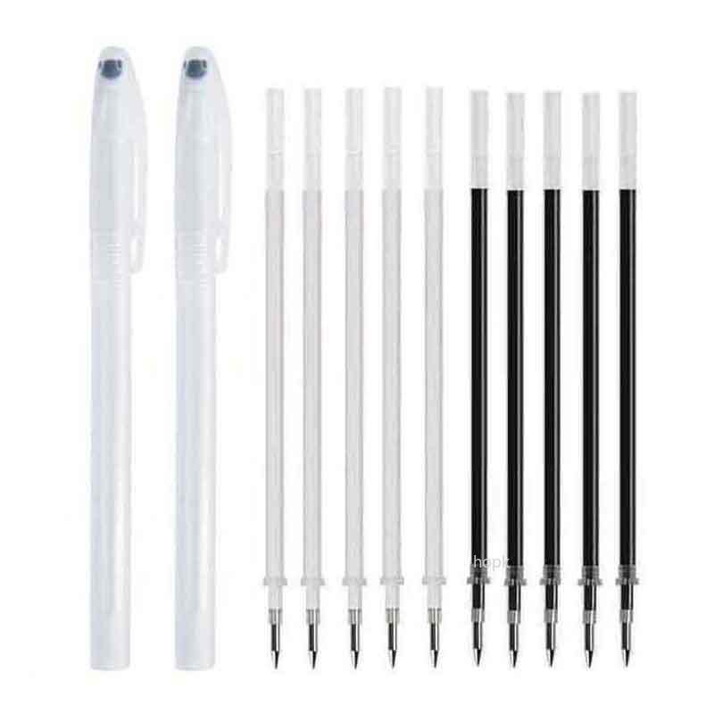 Fabric Marker Heat Erasable Pen Refill set for DIY Patchwork Dressmaking High Temperature Disappearing Pen Sewing Accessories