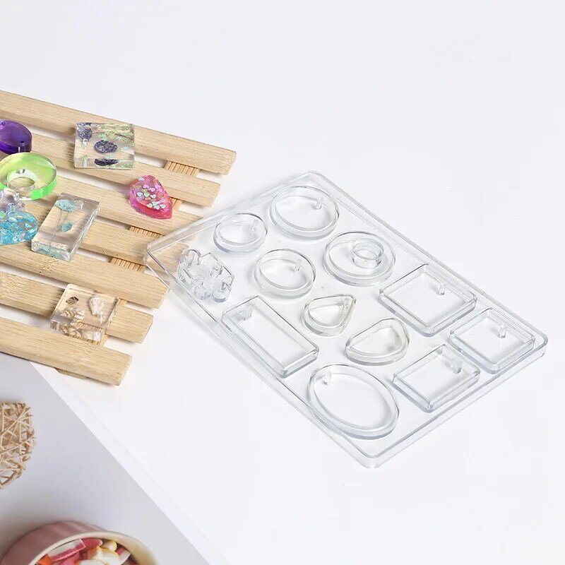 Formy silikonowe odlewania dla DIY biżuteria z żywicy wisiorki 12 kształtów formy silikonowe odlewania narzędzia dla gliny żywicy epoksydowej
