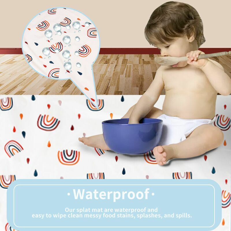 HappyFlute 110*110Cm Tikar Anti Selip Bayi Multifungsi Lipat Tahan Air Spit Tikar Lantai untuk Anak-anak Mendaki Bermain Game
