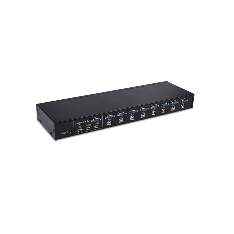 8 Ports KVM Switch VGA USB Distributor Sharer rack 8 In1Out Konverter Mehrere Hosts Teilen Maus Tastatur Display FJ-8UK