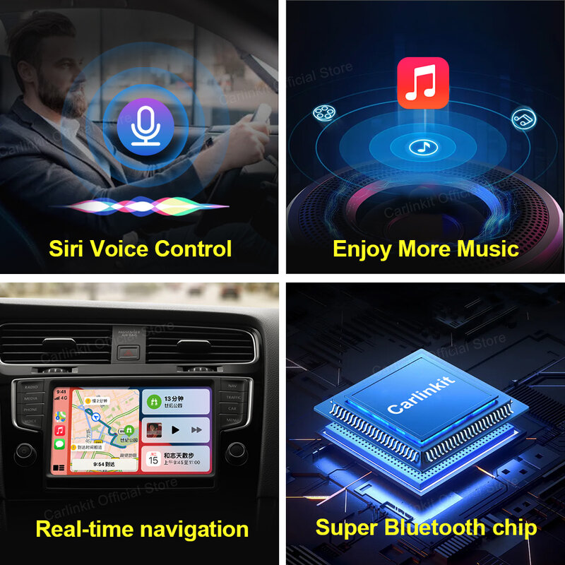 Carlinkit – activateur CarPlay sans fil 3.0, connexion automatique, pour Audi Benz Volkswagen Mazda, filaire, Plug And Play