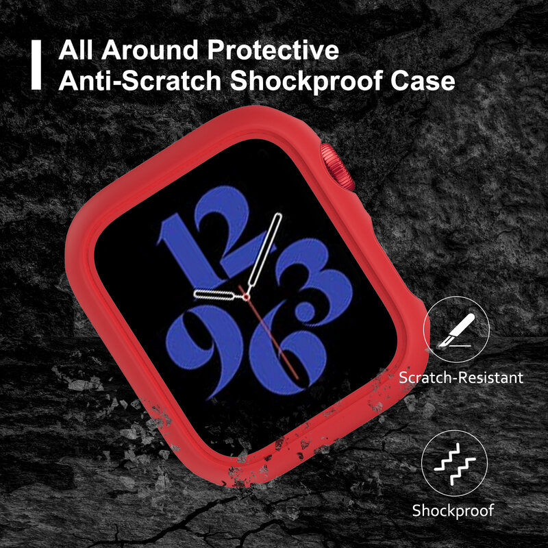 Cadre de protection rigide pour Apple Watch, pare-chocs en PC, iWatch SE, 9, 8, 7, 6, 5, 4, 3, 2, 1, 45mm, 41mm, 38mm, 42mm, 40mm, 44mm, 256