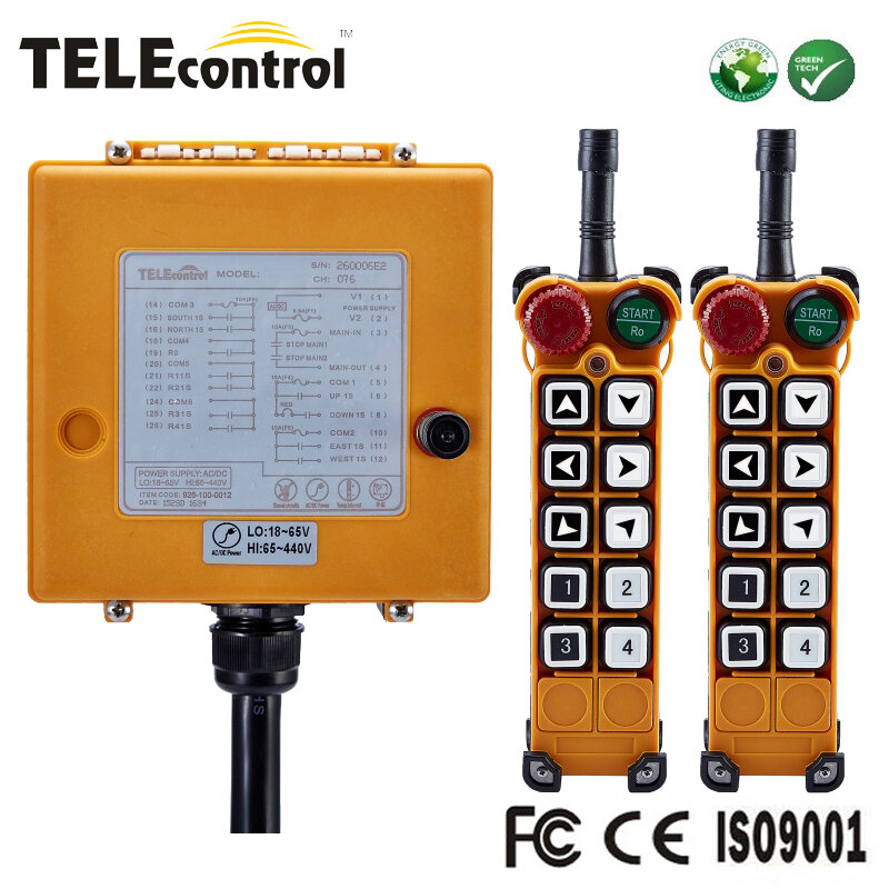 Télécommande à 10 touches, vitesse unique, fiable, interrupteur à bouton-poussoir industriel pour grue centrale F26-B1