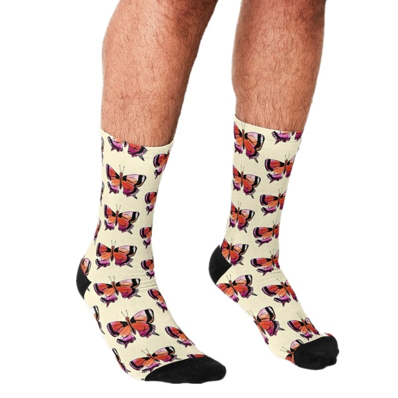 2021 Funny Men's socks Let's avocuddle Pattern Printed hip hop Men Happy Socks cute boys street style Crazy Socks for men