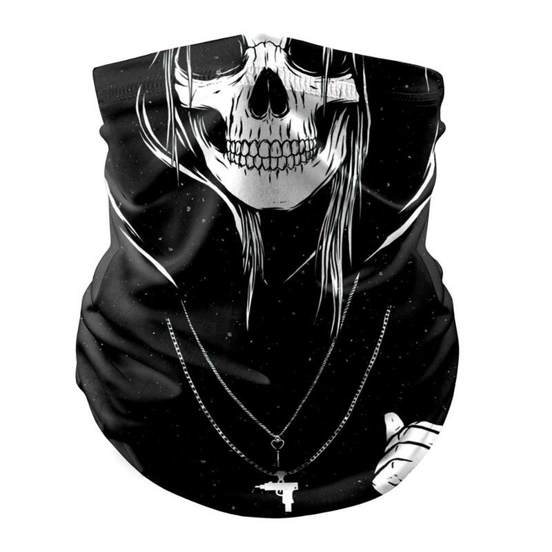 3D Skull Neck Gaiter Sport Naadloze Gezicht Handdoek Halloween Carnaval Magic Tulband Sjaal Camouflage Fietsen Hoofdband Voor Volwassen