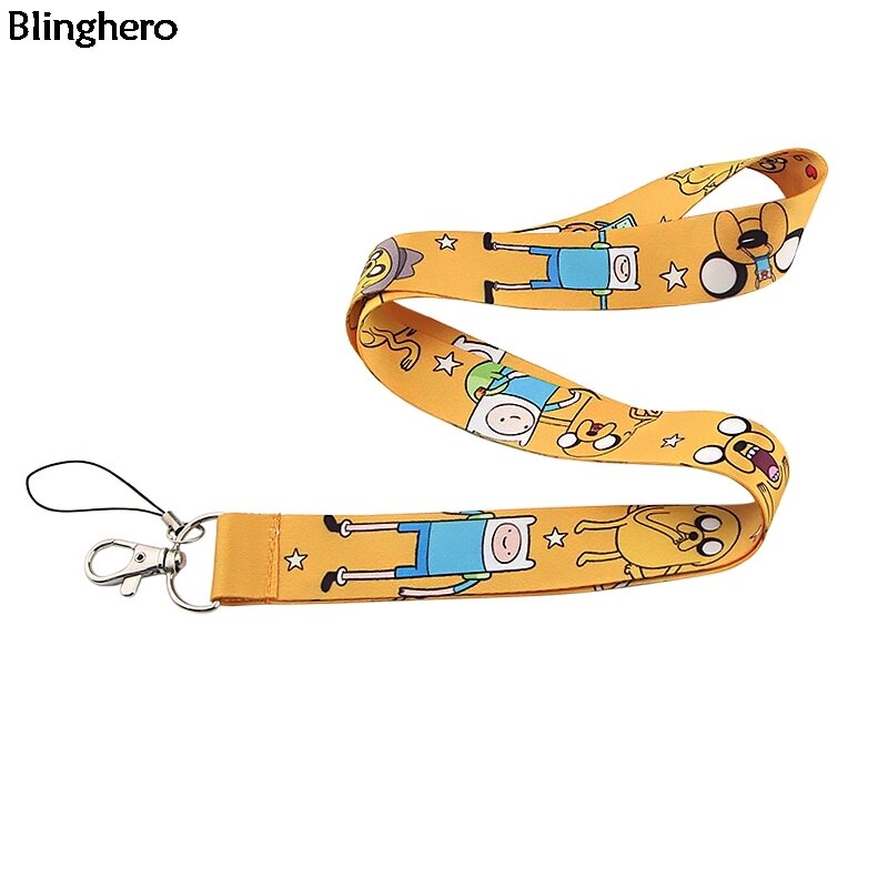 Blinghero 만화 교수형 밧줄 전화 키에 대 한 멋진 끈 열쇠 고리와 스트랩 매는 밧줄 패션 id 배지 홀더 bh0453