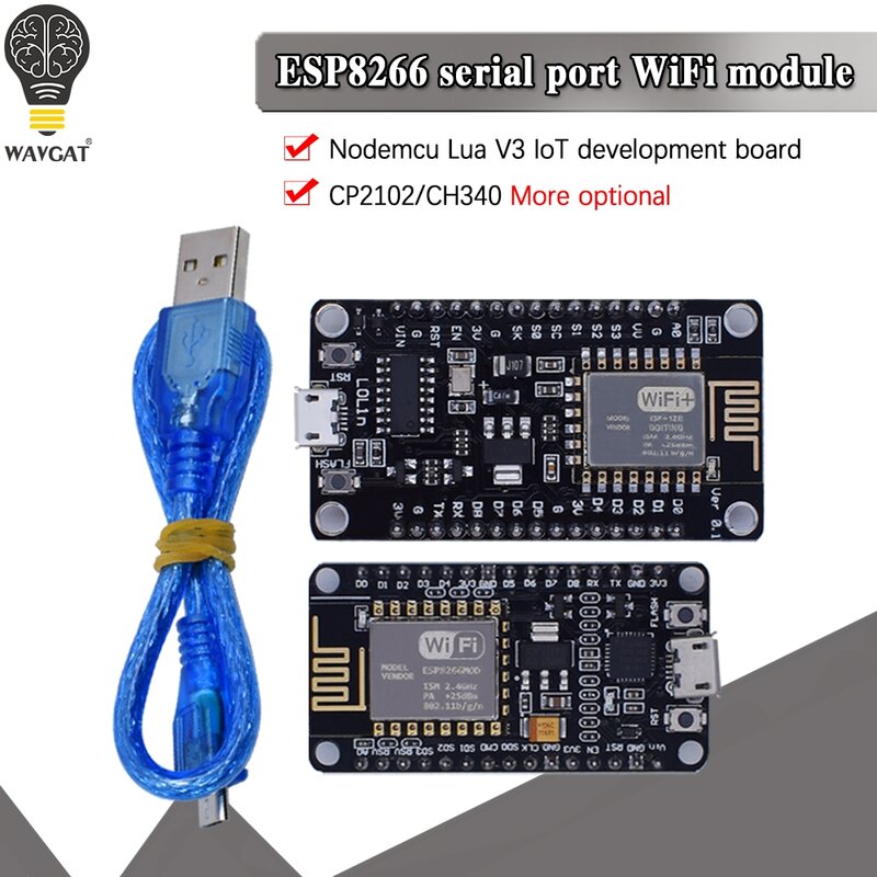 Беспроводной модуль V3 NodeMcu 4 м байты Lua WIFI Интернет вещей плата на основе ESP8266 ESP-12E для Arduino совместимый CH340/CP2102