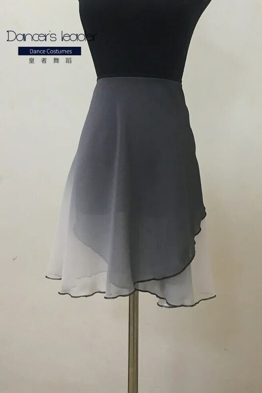 Женская балетная юбка, шифоновая юбка с градиентом для танцев