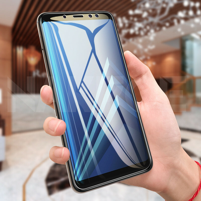 9D szkło hartowane dla Samsung Galaxy A5 A7 A9 J2 J3 J7 J8 2018 A6 A8 J4 J6 Plus 2018 szkło hartowane Film przypadku